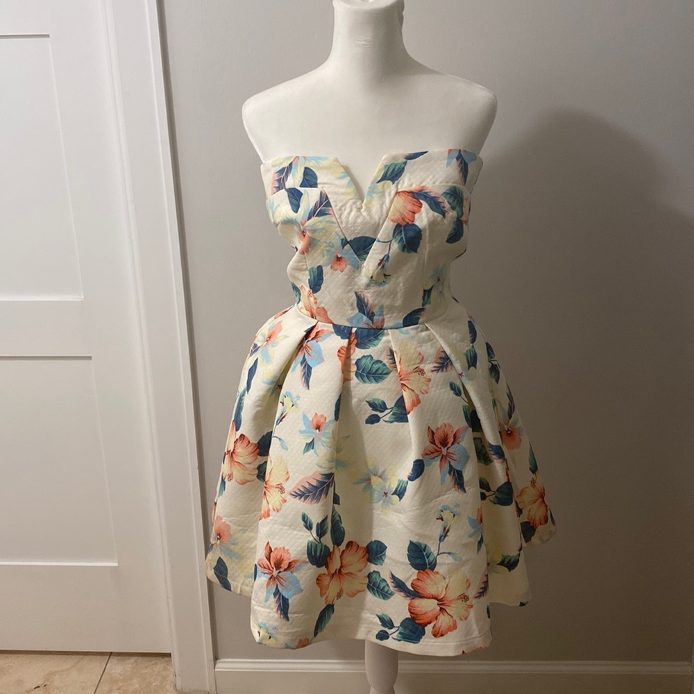 Yellow floral dress
